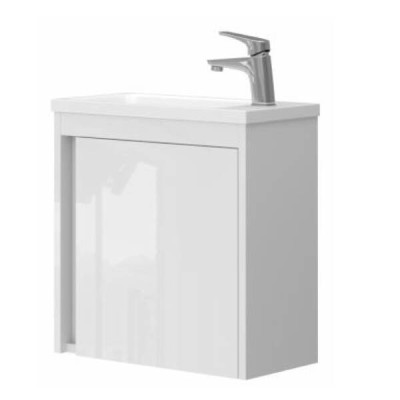 Тумба з раковиною Devit Small 063050W, 50 см, білий глянець Тумба з раковиною Devit Small 063050W, 50 см, білий глянець