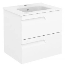 Тумба Royo Vitale C0072604 (125617 + 126222) з раковиною Slim підвісна 60 см білий глянець