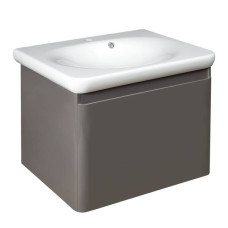 Тумба з раковиною Devit Fly new 0020120G підвісна 60 см сірий