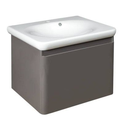 Тумба з раковиною Devit Fly new 0020120G підвісна 60 см сірий