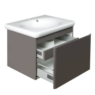 Тумба з раковиною Devit Fly new 0020120G підвісна 60 см сірий