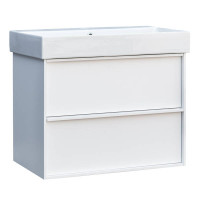 Тумба з раковиною Devit Quadra 083070WB, 70 см, біла матова