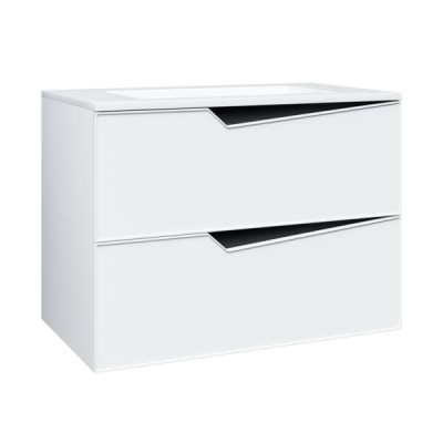 Тумба з раковиною Devit Do it 085800W 80 см, білий глянцевий колір