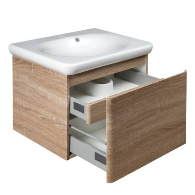 Тумба з раковиною Devit Fly new 0020120WO підвісна 60 см дуб