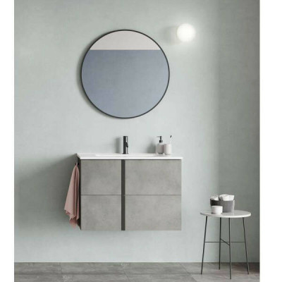 Тумба Royo Onix C0075458 80 см з раковиною Slim, cірий цемент