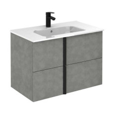 Тумба Royo Onix C0075458 80 см з раковиною Slim, cірий цемент