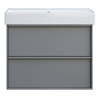 Тумба з раковиною Devit Quadra 083070G, 70 см, сіра матова Тумба з раковиною Devit Quadra 083070G, 70 см, сіра матова