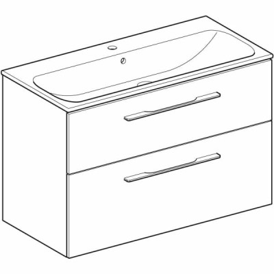 Тумба з раковиною Geberit Selnova Square 501.244.00.1 підвісна 100 см білий