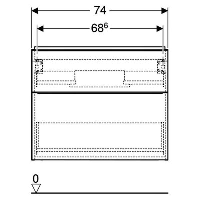 Тумба для раковини Geberit iCon 502.304.01.2 підвісна білий глянець