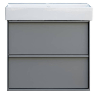 Тумба з раковиною Devit Quadra 083060G, 60 см, сіра матова Тумба з раковиною Devit Quadra 083060G, 60 см, сіра матова