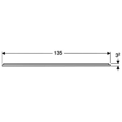 Дзеркало Geberit Option Plus Square 502.786.14.1 з LED-підсвічуванням 1350х700 мм
