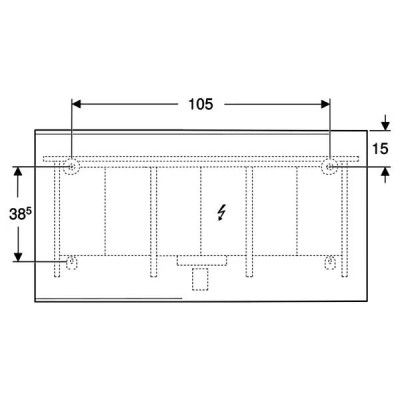 Дзеркало Geberit Option Plus Square 502.786.14.1 з LED-підсвічуванням 1350х700 мм