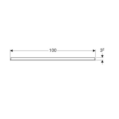 Дзеркало Geberit Option Basic 502.809.00.1 1000x700 мм, з LED підсвічуванням зверху по горизонталі Дзеркало Geberit Option Basic 502.809.00.1 1000x700 мм, з LED підсвічуванням зверху по горизонталі