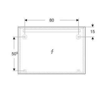 Дзеркало Geberit Option Basic 502.809.00.1 1000x700 мм, з LED підсвічуванням зверху по горизонталі Дзеркало Geberit Option Basic 502.809.00.1 1000x700 мм, з LED підсвічуванням зверху по горизонталі