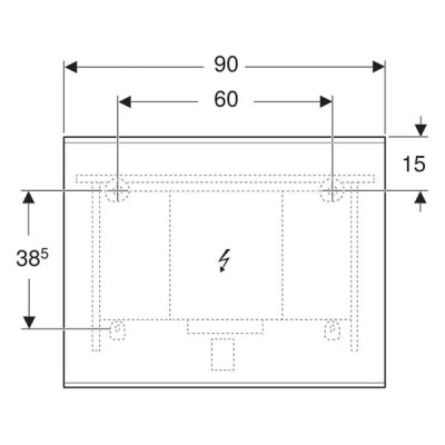 Дзеркало Geberit Option Plus Square 502.783.14.1 з LED-підсвічуванням 900х700 мм Дзеркало Geberit Option Plus Square 502.783.14.1 з LED-підсвічуванням 900х700 мм