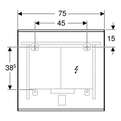 Дзеркало Geberit Option Plus Square 502.782.00.1 з LED-підсвічуванням 750х700 мм Дзеркало Geberit Option Plus Square 502.782.00.1 з LED-підсвічуванням 750х700 мм