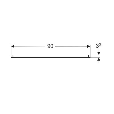Дзеркало Geberit Option Basic 502.808.00.1 900x700 мм, з LED підсвічуванням зверху по горизонталі Дзеркало Geberit Option Basic 502.808.00.1 900x700 мм, з LED підсвічуванням зверху по горизонталі