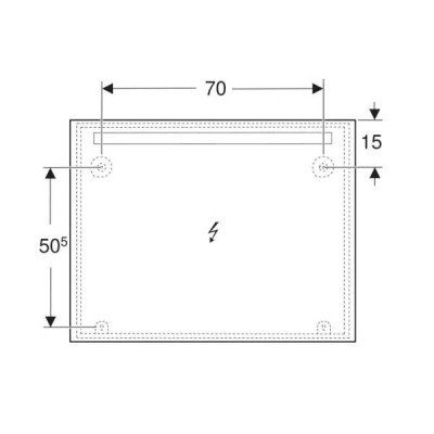 Дзеркало Geberit Option Basic 502.808.00.1 900x700 мм, з LED підсвічуванням зверху по горизонталі Дзеркало Geberit Option Basic 502.808.00.1 900x700 мм, з LED підсвічуванням зверху по горизонталі