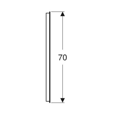 Дзеркало Geberit Option Basic 502.807.00.1 800x700 мм, з LED підсвічуванням зверху по горизонталі