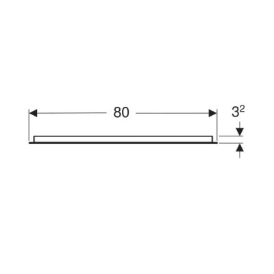Дзеркало Geberit Option Basic 502.807.00.1 800x700 мм, з LED підсвічуванням зверху по горизонталі