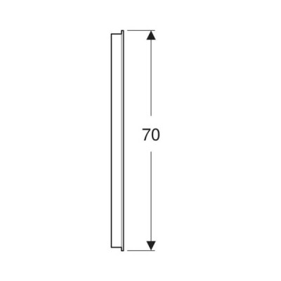 Дзеркало Geberit Option Basic 502.806.00.1 700x700 мм, з LED підсвічуванням зверху по горизонталі