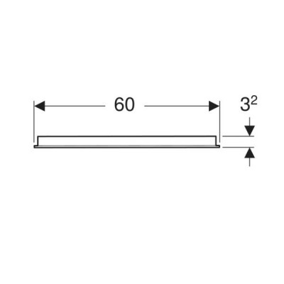 Дзеркало Geberit Option Basic 502.805.00.1 600x700 мм, з LED підсвічуванням зверху по горизонталі Дзеркало Geberit Option Basic 502.805.00.1 600x700 мм, з LED підсвічуванням зверху по горизонталі