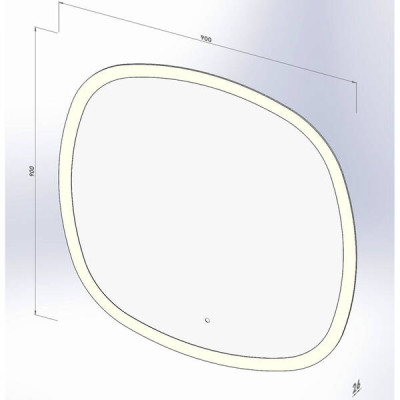 Дзеркало Devit Ovale 4409090 900х900 мм з тачсенсором, LED підсвічуванням та підігрівом Дзеркало Devit Ovale 4409090 900х900 мм з тачсенсором, LED підсвічуванням та підігрівом
