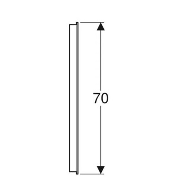 Дзеркало Geberit Option Basic 502.810.00.1 1200x1200 мм, з LED підсвічуванням зверху по горизонталі