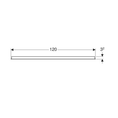Дзеркало Geberit Option Basic 502.810.00.1 1200x1200 мм, з LED підсвічуванням зверху по горизонталі