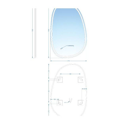 Дзеркало Devit Style 5415100 асиметричне 1000х650, з тачсенсором та LED підсвідкою Дзеркало Devit Style 5415100 асиметричне 1000х650, з тачсенсором та LED підсвідкою