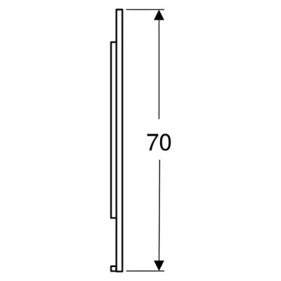 Дзеркало Geberit Option Plus Square 502.785.00.1 з LED-підсвічуванням 1200х700 мм