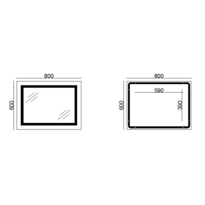 Зеркало Lidz Kubis 600х800 с LED-подсветкой Touch, с антизапотеванием, с диммером, рег. яркости Reverse LD78LF9048060 Зеркало Lidz Kubis 600х800 с LED-подсветкой Touch, с антизапотеванием, с диммером, рег. яркости Reverse LD78LF9048060