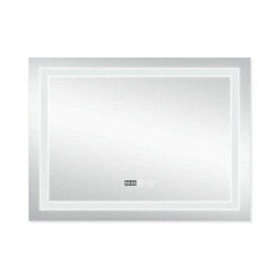 Зеркало Qtap Mideya (DC-F904) 800х600 с LED-подсветкой Touch, с антизапотеванием, с часами, диммером, рег. яркости QT2078F904W Зеркало Qtap Mideya (DC-F904) 800х600 с LED-подсветкой Touch, с антизапотеванием, с часами, диммером, рег. яркости QT2078F904W