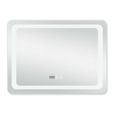 Зеркало Qtap Mideya (DC-F908) 800х600 с LED-подсветкой Touch, с антизапотеванием, с часами, диммером, рег. яркости QT2078F908W