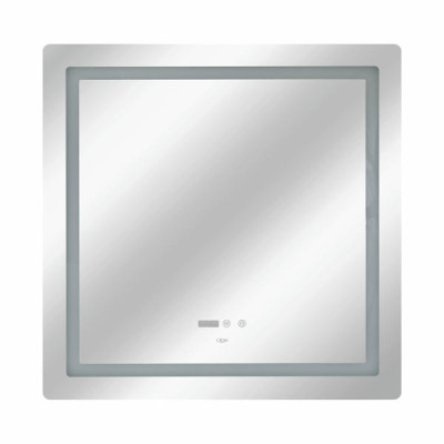 Зеркало Qtap Mideya 800x800 с LED-подсветкой Touch, с антизапотеванием, с часами, диммером, рег. яркости QT2078NCF8080W Зеркало Qtap Mideya 800x800 с LED-подсветкой Touch, с антизапотеванием, с часами, диммером, рег. яркости QT2078NCF8080W
