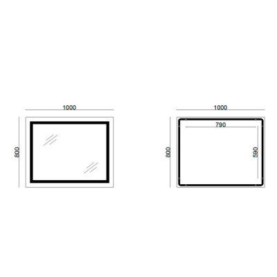 Зеркало Lidz Kubis 1000х800 с LED-подсветкой Touch, с антизапотеванием, с диммером, рег. яркости LD78LF61410080 Зеркало Lidz Kubis 1000х800 с LED-подсветкой Touch, с антизапотеванием, с диммером, рег. яркости LD78LF61410080