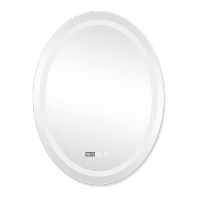 Зеркало Qtap Mideya (DC-F801) 600х800 с LED-подсветкой Touch, с антизапотеванием, с часами, диммером, рег. яркости QT2078F801W Зеркало Qtap Mideya (DC-F801) 600х800 с LED-подсветкой Touch, с антизапотеванием, с часами, диммером, рег. яркости QT2078F801W