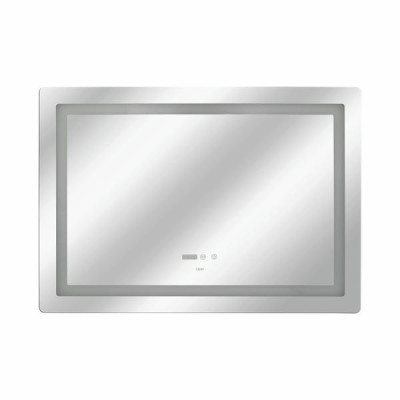 Зеркало Qtap Mideya 1000х700 с LED-подсветкой Touch, с антизапотеванием, с часами, диммером, рег. яркости QT2078NCF10070W Зеркало Qtap Mideya 1000х700 с LED-подсветкой Touch, с антизапотеванием, с часами, диммером, рег. яркости QT2078NCF10070W
