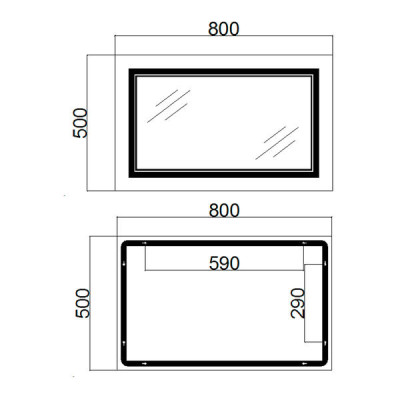 Дзеркало Qtap Cardinal 500х800 з LED-підсвічуванням Touch, з антизапотіванням, з димером, рег. темп. кольору (3000-6500K) Reverse QT0478C5080 Дзеркало Qtap Cardinal 500х800 з LED-підсвічуванням Touch, з антизапотіванням, з димером, рег. темп. кольору (3000-6500K) Reverse QT0478C5080