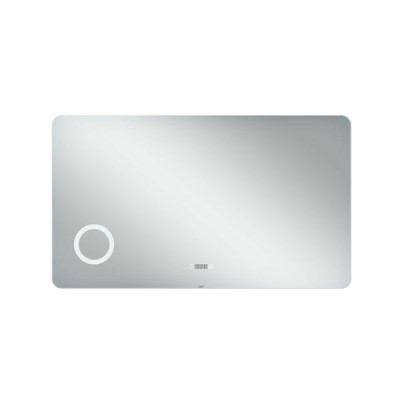 Зеркало Qtap Scorpio 1200х700 с LED-подсветкой Touch, линза, цифровые часы, диммер, рег. яркости QT14781004W Зеркало Qtap Scorpio 1200х700 с LED-подсветкой Touch, линза, цифровые часы, диммер, рег. яркости QT14781004W