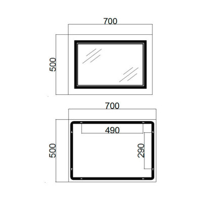 Зеркало Qtap Cardinal 500х700 с LED-подсветкой Touch, с антизапотеванием, с диммером, рег. темп. цвета (3000-6500K) Reverse QT0478C5070 Зеркало Qtap Cardinal 500х700 с LED-подсветкой Touch, с антизапотеванием, с диммером, рег. темп. цвета (3000-6500K) Reverse QT0478C5070