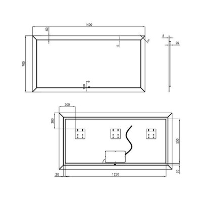 Зеркало Qtap Aries 1400х700 с LED-подсветкой Touch, диммер, рег. яркости QT0378160170140W Зеркало Qtap Aries 1400х700 с LED-подсветкой Touch, диммер, рег. яркости QT0378160170140W