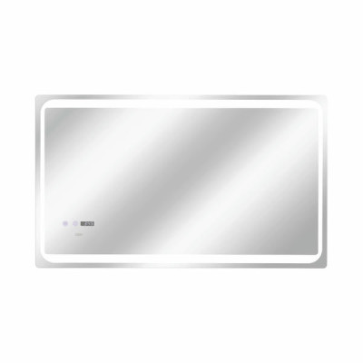 Зеркало Qtap Mideya 1000х600 с LED-подсветкой Touch, с антизапотеванием, с часами, диммером, рег. яркости QT2078NCF10060W Зеркало Qtap Mideya 1000х600 с LED-подсветкой Touch, с антизапотеванием, с часами, диммером, рег. яркости QT2078NCF10060W