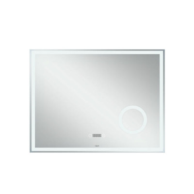 Зеркало Qtap Stork 800х600 с LED-подсветкой Touch, линза, цифровые часы, диммер, рег. яркости QT157814226080W Зеркало Qtap Stork 800х600 с LED-подсветкой Touch, линза, цифровые часы, диммер, рег. яркости QT157814226080W