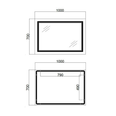 Зеркало Qtap Cardinal 1000х700 с LED-подсветкой Touch, с антизапотеванием, с диммером, рег. темп. цвета (3000-6500K) QT0478C10070 Зеркало Qtap Cardinal 1000х700 с LED-подсветкой Touch, с антизапотеванием, с диммером, рег. темп. цвета (3000-6500K) QT0478C10070