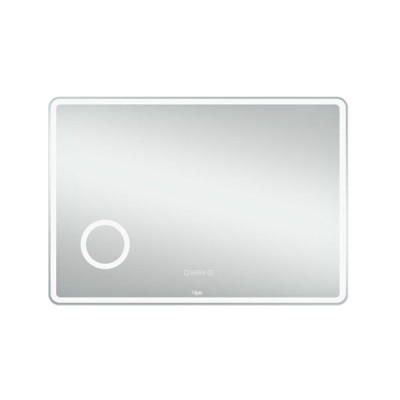 Зеркало Qtap Crow 1000х700 с LED-подсветкой Touch, линза, цифровые часы, диммер, рег. яркости QT0578141670100W Зеркало Qtap Crow 1000х700 с LED-подсветкой Touch, линза, цифровые часы, диммер, рег. яркости QT0578141670100W