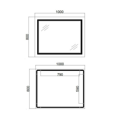 Зеркало Qtap Cardinal 1000х800 с LED-подсветкой Touch, с антизапотеванием, с диммером, рег. темп. цвета (3000-6500K) QT0478C10080 Зеркало Qtap Cardinal 1000х800 с LED-подсветкой Touch, с антизапотеванием, с диммером, рег. темп. цвета (3000-6500K) QT0478C10080