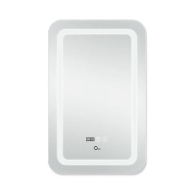 Зеркало Qtap Mideya (DC-F911) 500х800 с LED-подсветкой Touch, с антизапотеванием, с часами, диммером, рег. яркости QT2078F911W Зеркало Qtap Mideya (DC-F911) 500х800 с LED-подсветкой Touch, с антизапотеванием, с часами, диммером, рег. яркости QT2078F911W