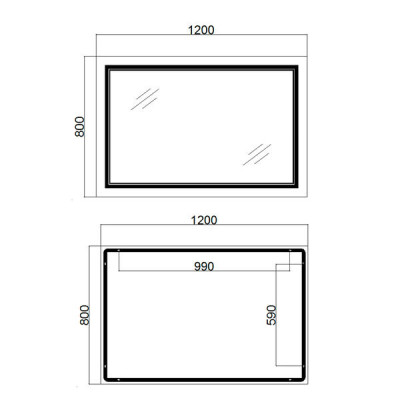 Зеркало Qtap Cardinal 1200х800 с LED-подсветкой Touch, с антизапотеванием, с диммером, рег. темп. цвета (3000-6500K) QT0478C12080 Зеркало Qtap Cardinal 1200х800 с LED-подсветкой Touch, с антизапотеванием, с диммером, рег. темп. цвета (3000-6500K) QT0478C12080
