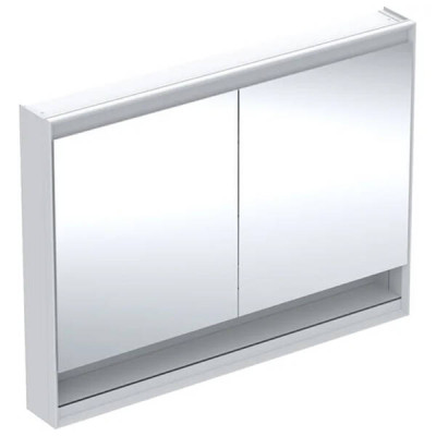 Дзеркальна шафа Geberit One 505.835.00.2 90х120 см з функцією ComfortLight, білий / алюміній із порошковим покриттям